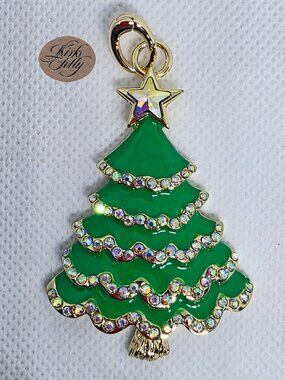 Kirks Folly 𝐇𝐨𝐥𝐢𝐝𝐚𝐲 𝐃𝐞𝐥𝐢𝐠𝐡𝐭 𝐓𝐫𝐞𝐞 Open Ring Charm (Goldtone)